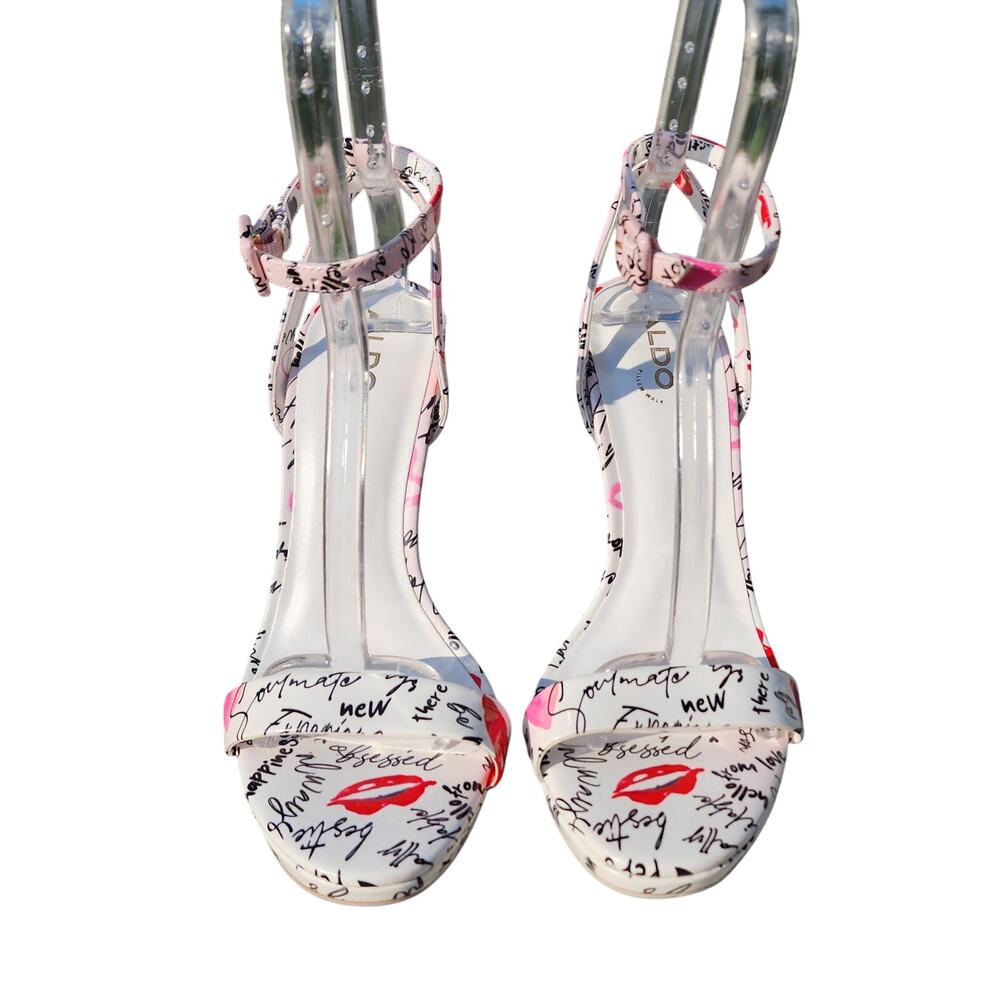 ALDO Kat Miscellaneous XOXO Faux Patent Leather Dress Sandals 8.5 - Picture 4 of 11